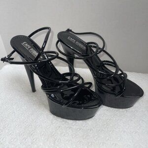 Cape Robbin Black Strappy Platform High Heels